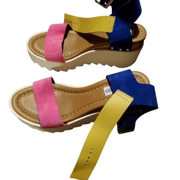 Steve Madden Keanu Colorful Women's Sandals Size 6.5 - Picture 3 of 5